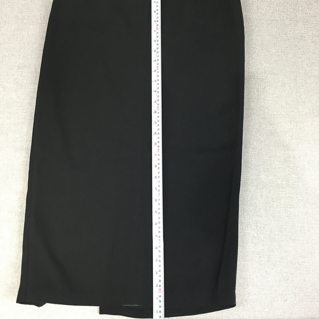 Joi Womens Maxi Pencil Skirt Size 10 Black Slit