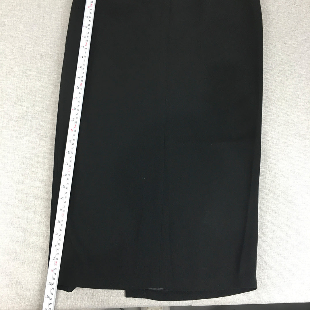 Joi Womens Maxi Pencil Skirt Size 10 Black Slit