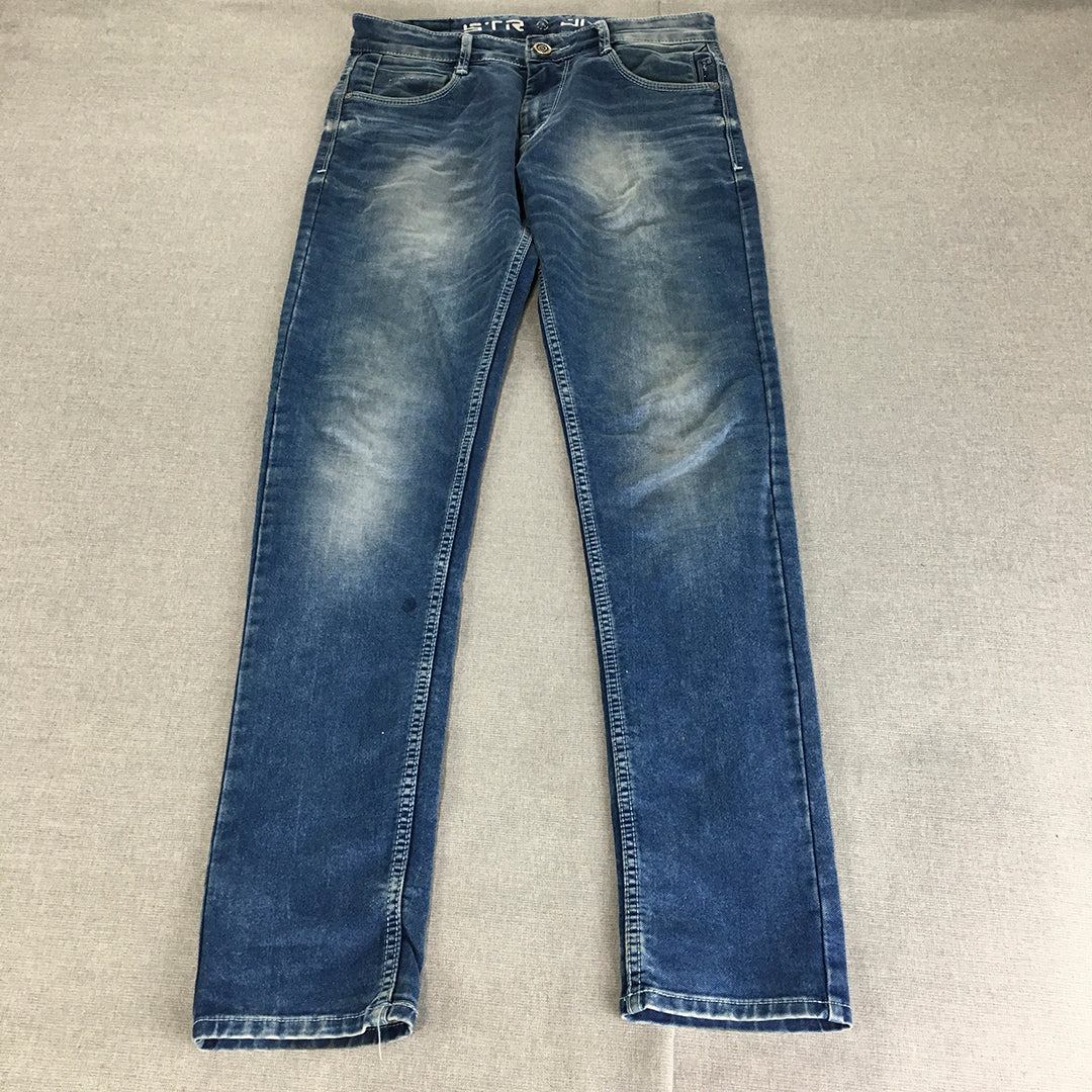 Struck Mens Skinny Jeans Size 30 (W30 x L32) Blue Light Wash Denim