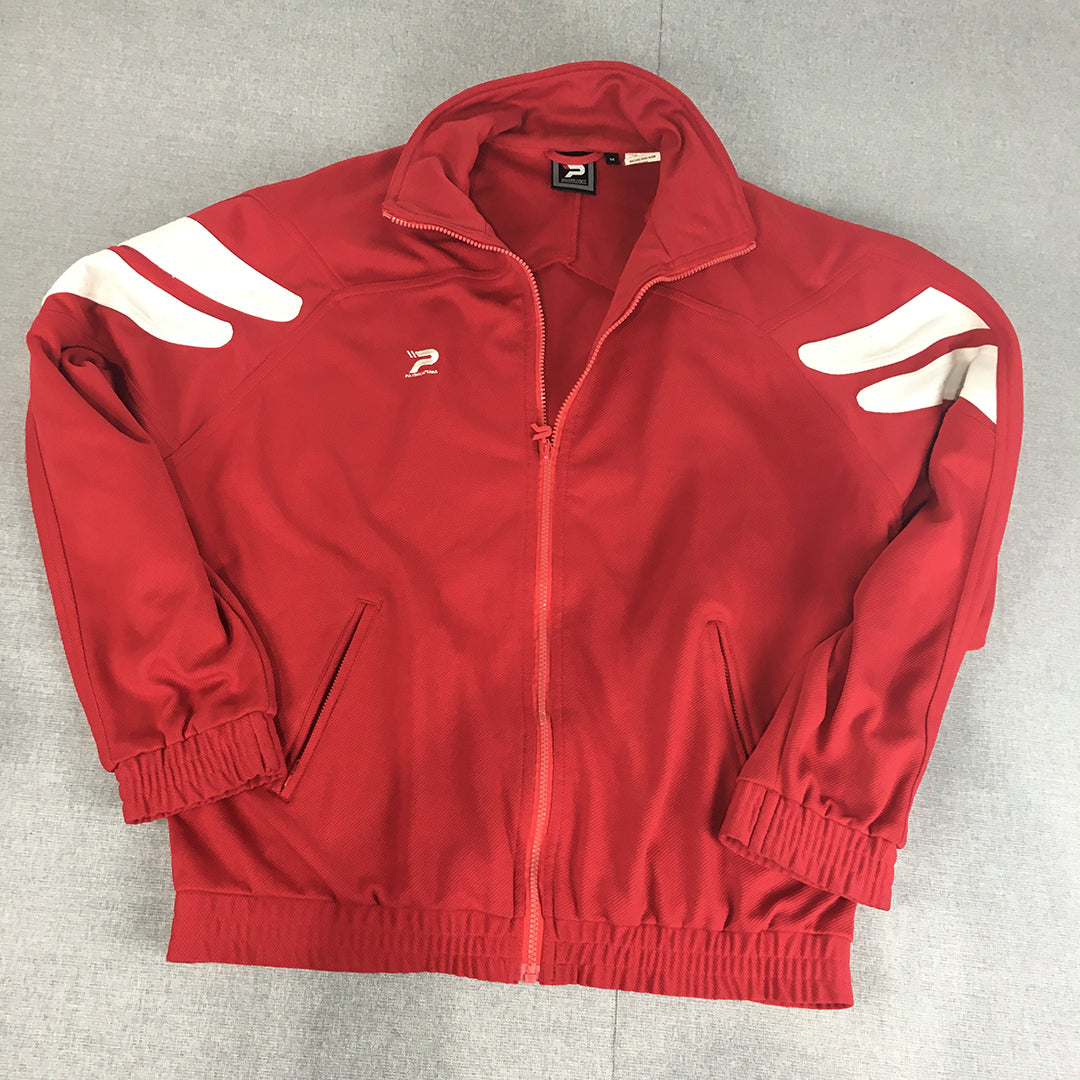 Patrick Mens Jacket Size M Red Zip-Up Logo Windbreaker Coat