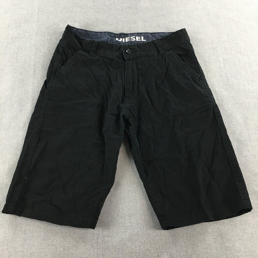 Diesel Mens Chino Shorts Size 32 Black Pockets