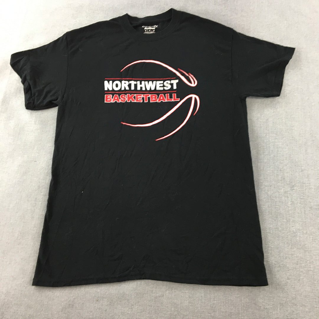 Northwest Basketball Mens T-Shirt Size M Black USA College NCAA Short Sleeve