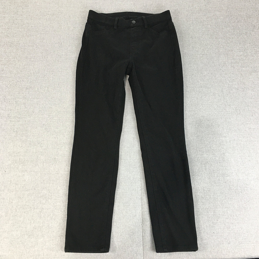 Uniqlo Womens Skinny Jeans Size XS (W24) Black Dark Wash Stretch Denim