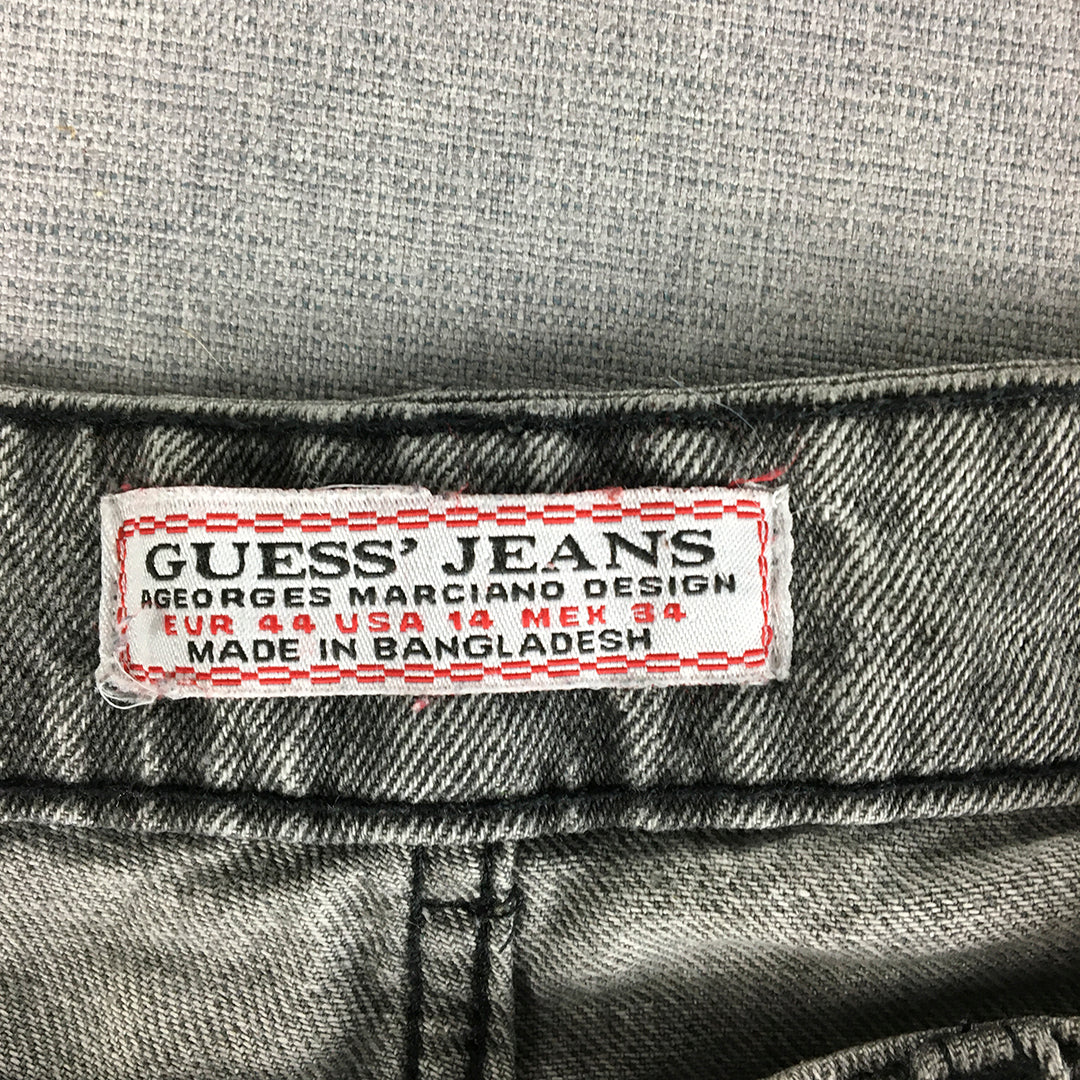 Guess Jeans Womens Size 14 (W32) Grey Light Wash Skinny Denim