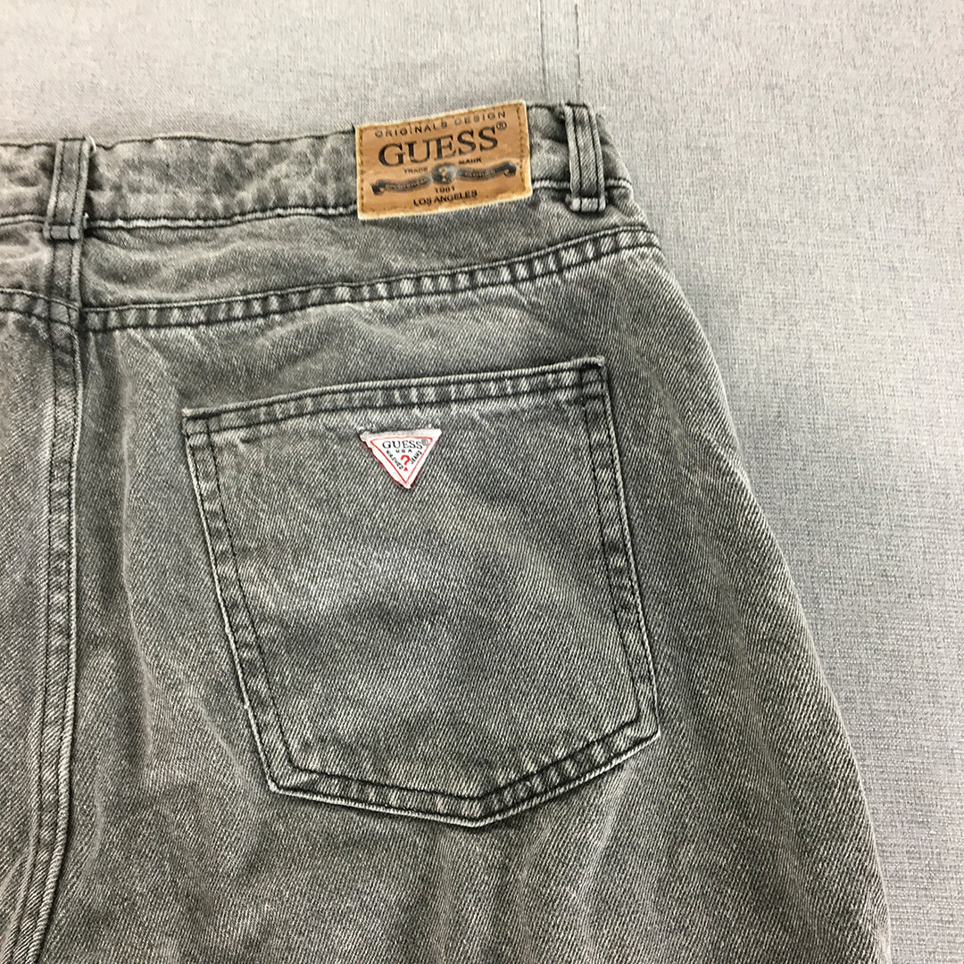 Guess Jeans Womens Size 14 (W32) Grey Light Wash Skinny Denim