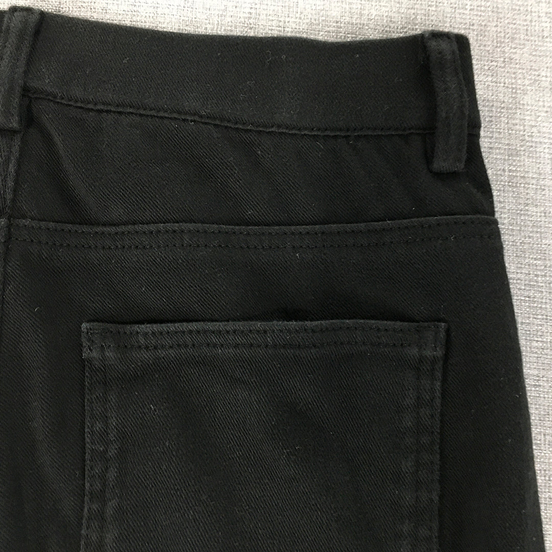 Uniqlo Womens Skinny Jeans Size XS (W24) Black Dark Wash Stretch Denim