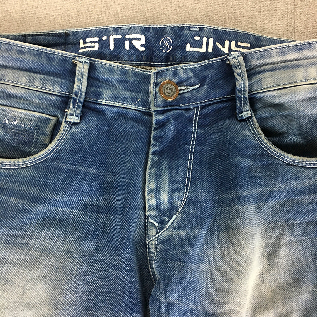 Struck Mens Skinny Jeans Size 30 (W30 x L32) Blue Light Wash Denim