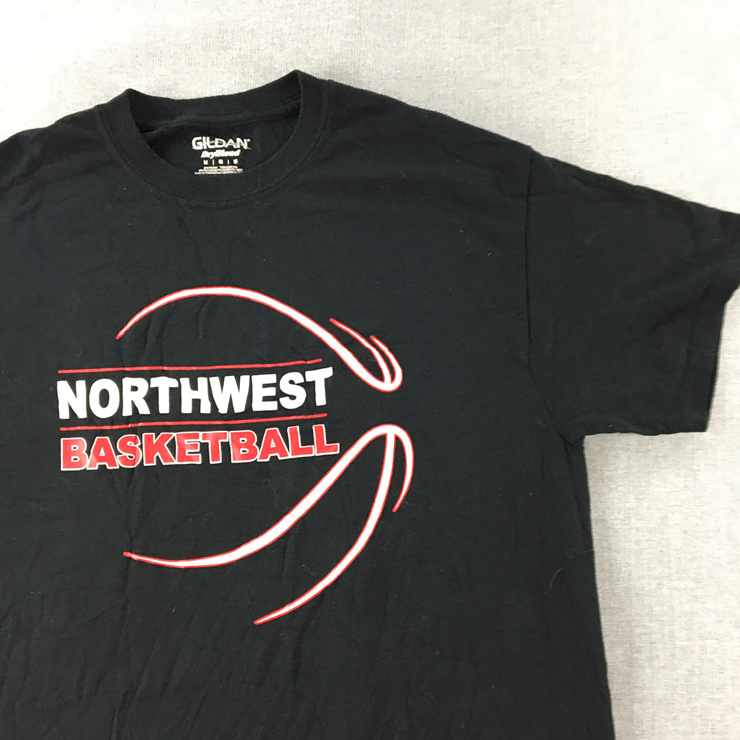 Northwest Basketball Mens T-Shirt Size M Black USA College NCAA Short Sleeve