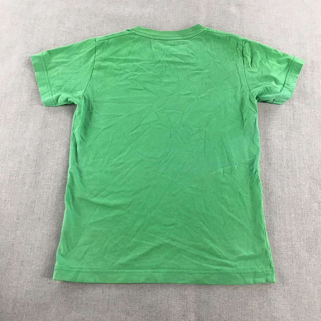 Minecraft x Uniqlo UT Kids Boys T-Shirt Size 9 - 10 Years Green Short Sleeve