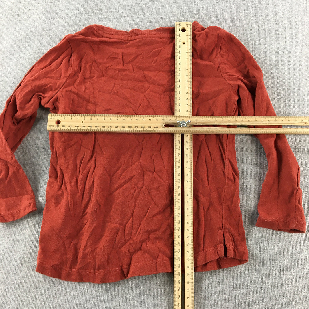 Seed Heritage Kids Toddler Knit Top Size 3 Rust Red Long Sleeve Shirt