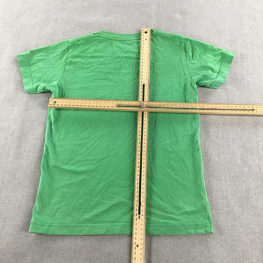 Minecraft x Uniqlo UT Kids Boys T-Shirt Size 9 - 10 Years Green Short Sleeve