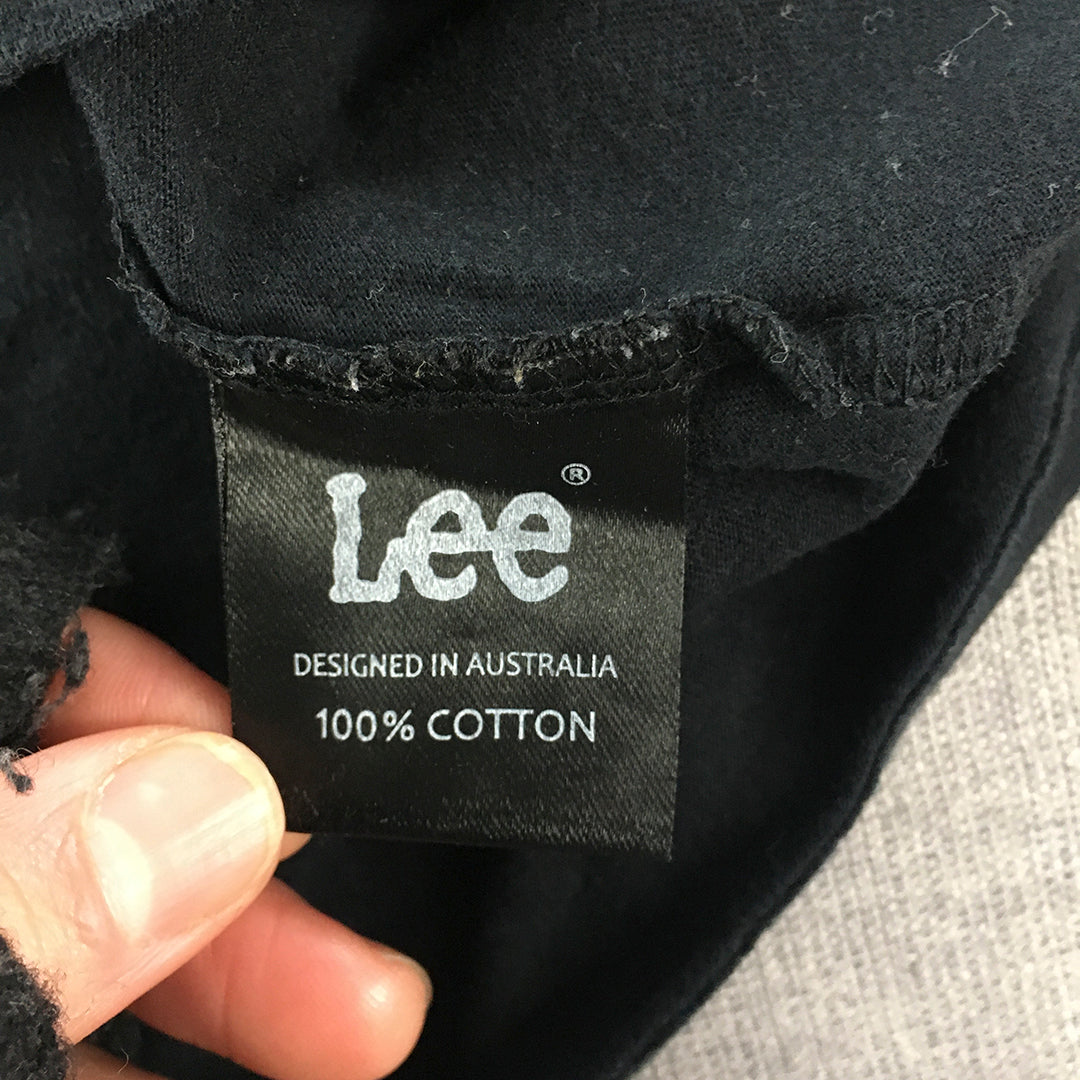 Lee T-Shirt Size 2XL Black Logo Short Sleeve Tee