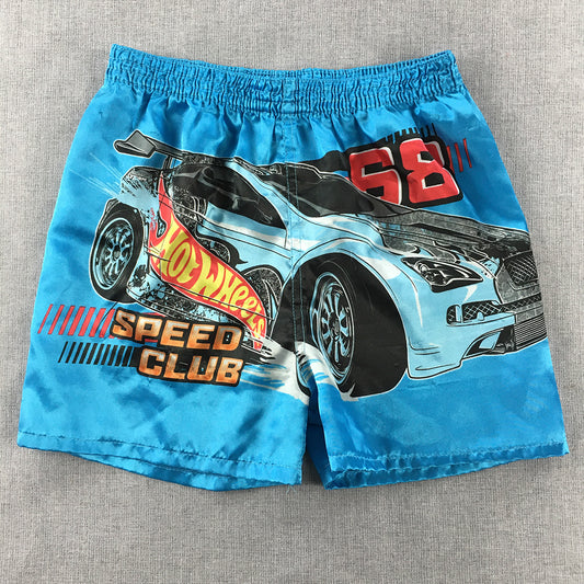 Hot-Wheels Kids Boys Pajama Shorts Size 6 - 8 Blue Sleepwear