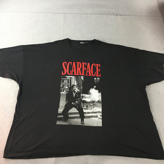 Scarface Mens T-Shirt Size 5XL Black Short Sleeve Boohoo Man Movie Tee