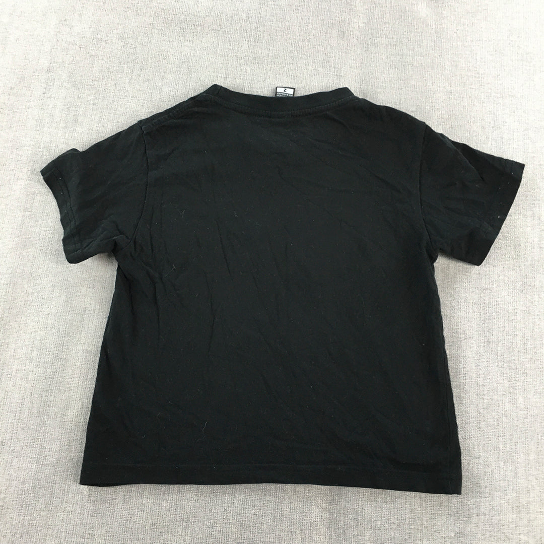 Thrasher Skate Magazine Baby Toddler T-Shirt Size 2 Black Short Sleeve