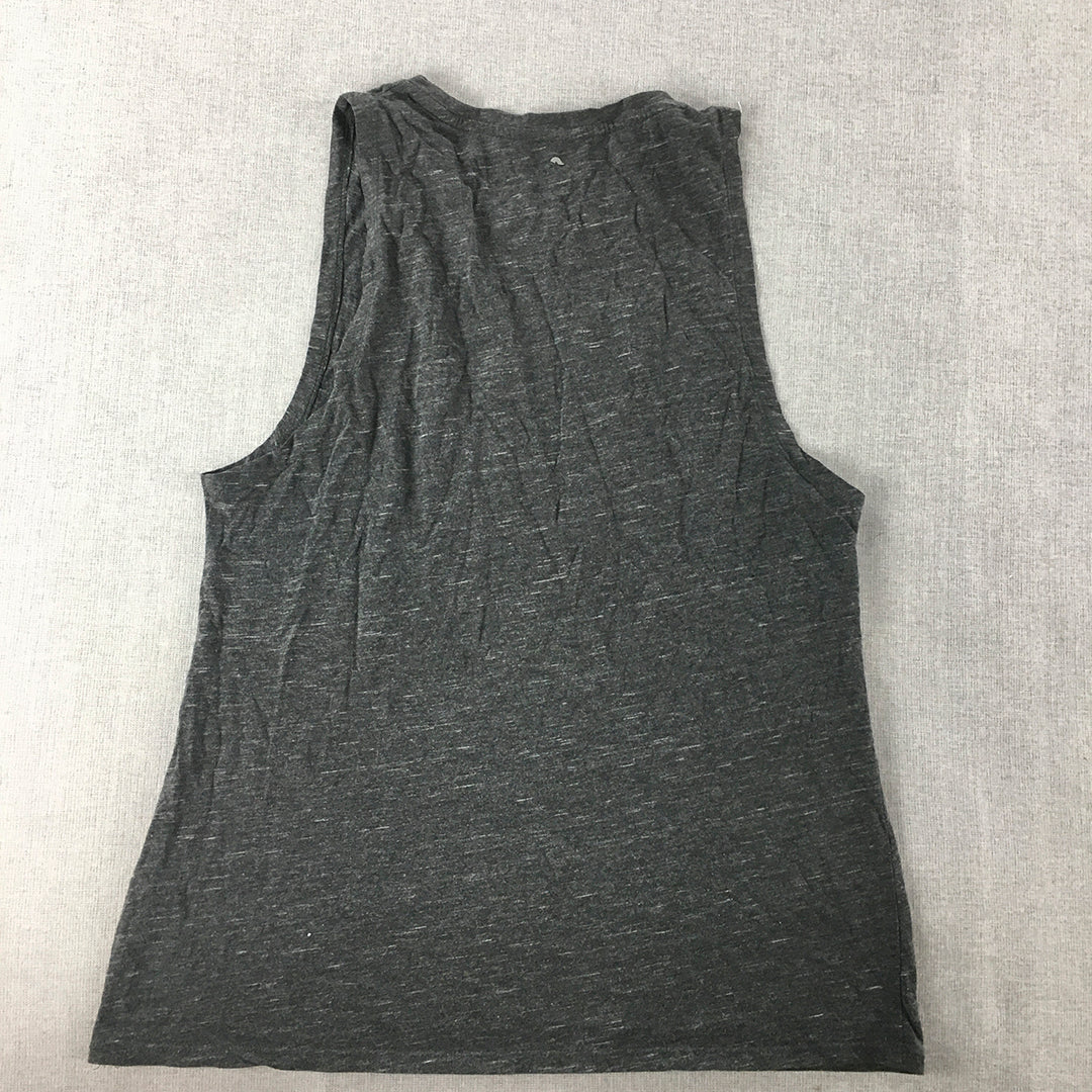 Rockwear Womens Tank Top Size 12 Grey Girlboss Sleeveless Shirt