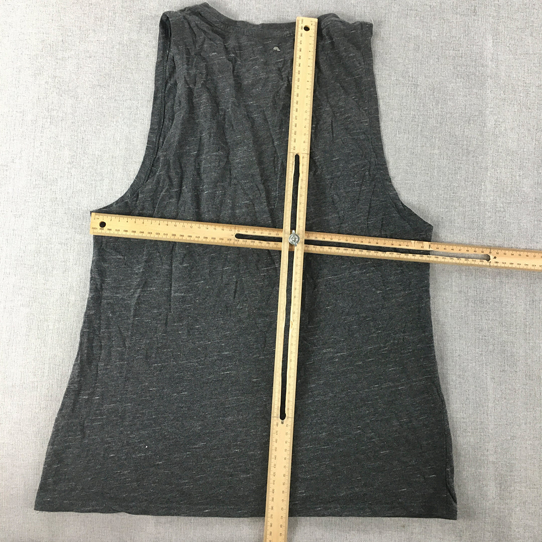 Rockwear Womens Tank Top Size 12 Grey Girlboss Sleeveless Shirt