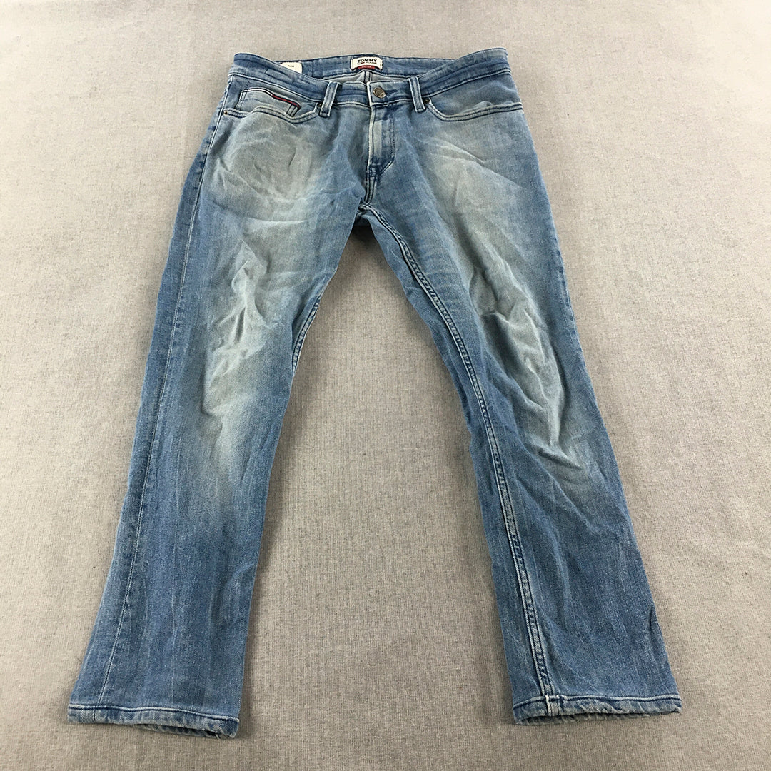 Tommy Hilfiger Mens Jeans Size 31 Blue Light Wash Straight Denim