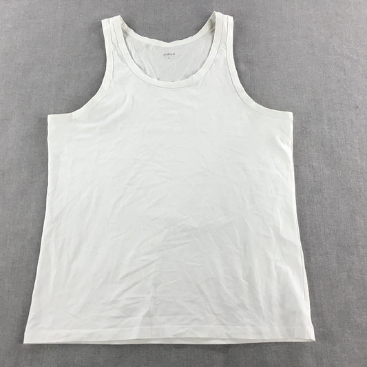 Uniqlo AIRism Mens Tank Top SIze L White Sleeveless Shirt