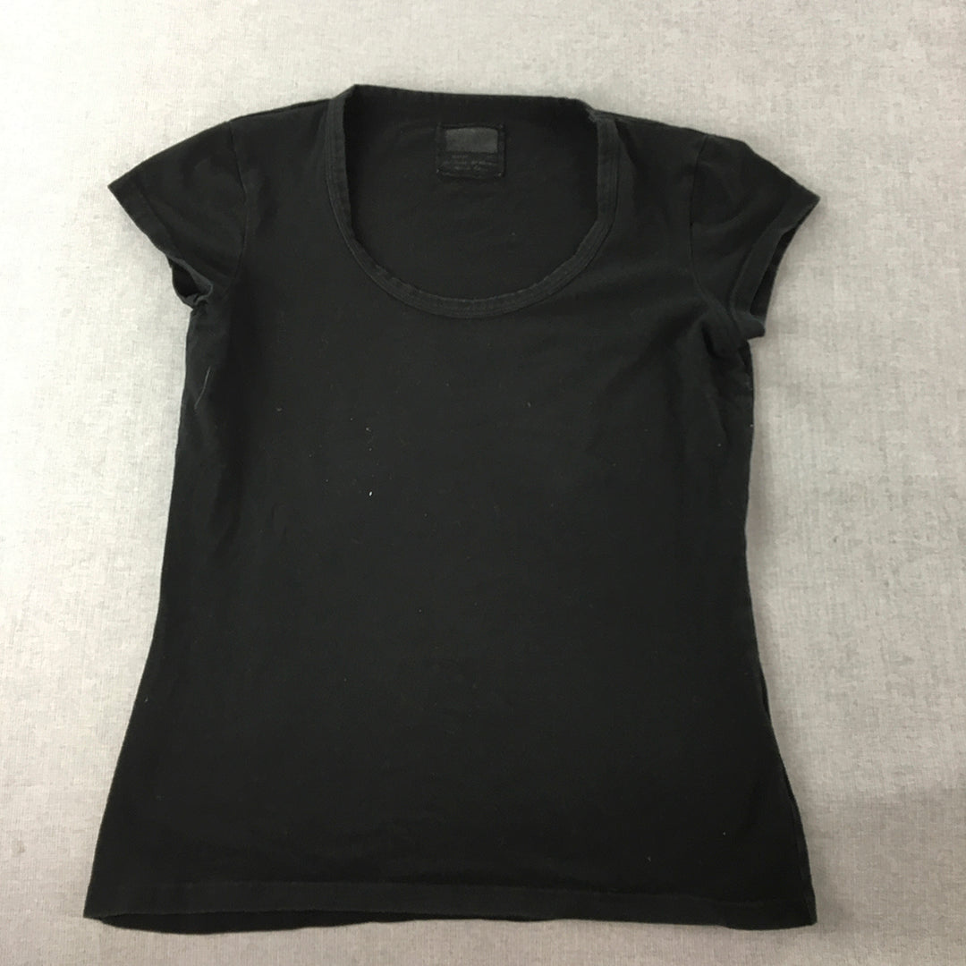 R.M. Williams Womens T-Shirt Size 14 Black Short Sleeve Top