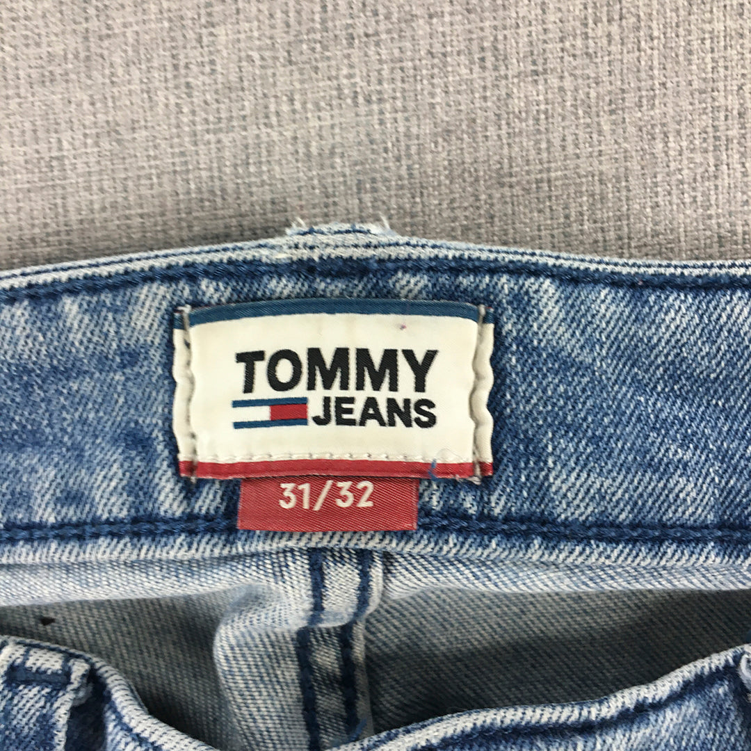 Tommy Hilfiger Mens Jeans Size 31 Blue Light Wash Straight Denim