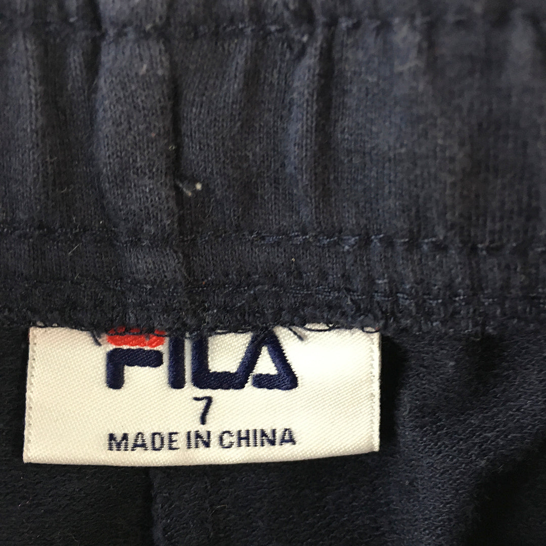 FILA Kids Boys Shorts Size 7 Navy Blue Drawstring Logo Pockets