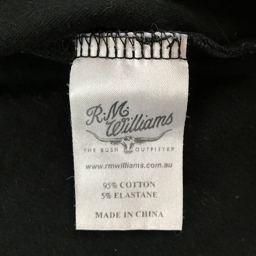 R.M. Williams Womens T-Shirt Size 14 Black Short Sleeve Top