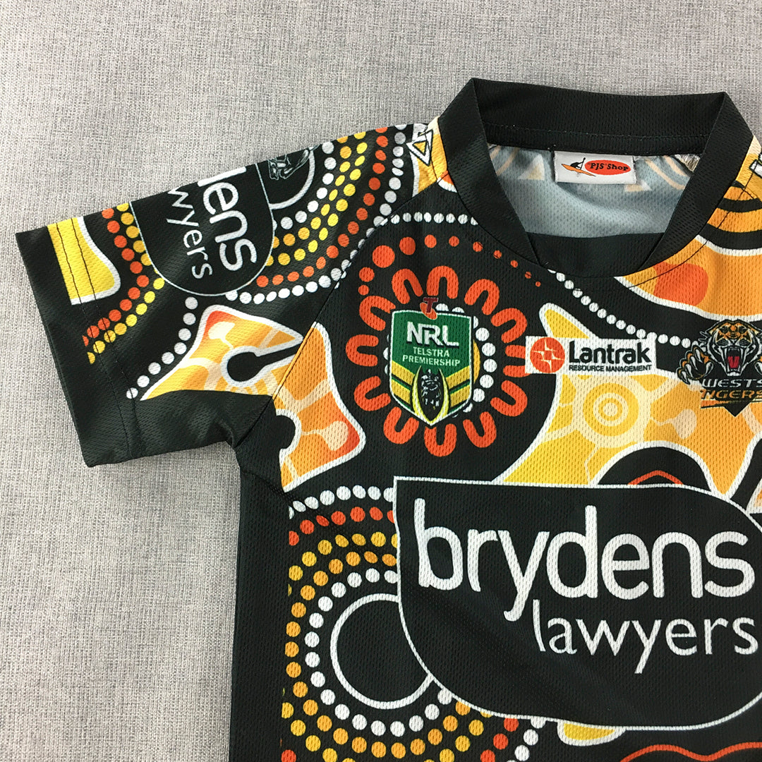 Wests Tigers Indigenous NRL Jersey Kids Boys Size 4 - 5 Years Rugby League Shirt