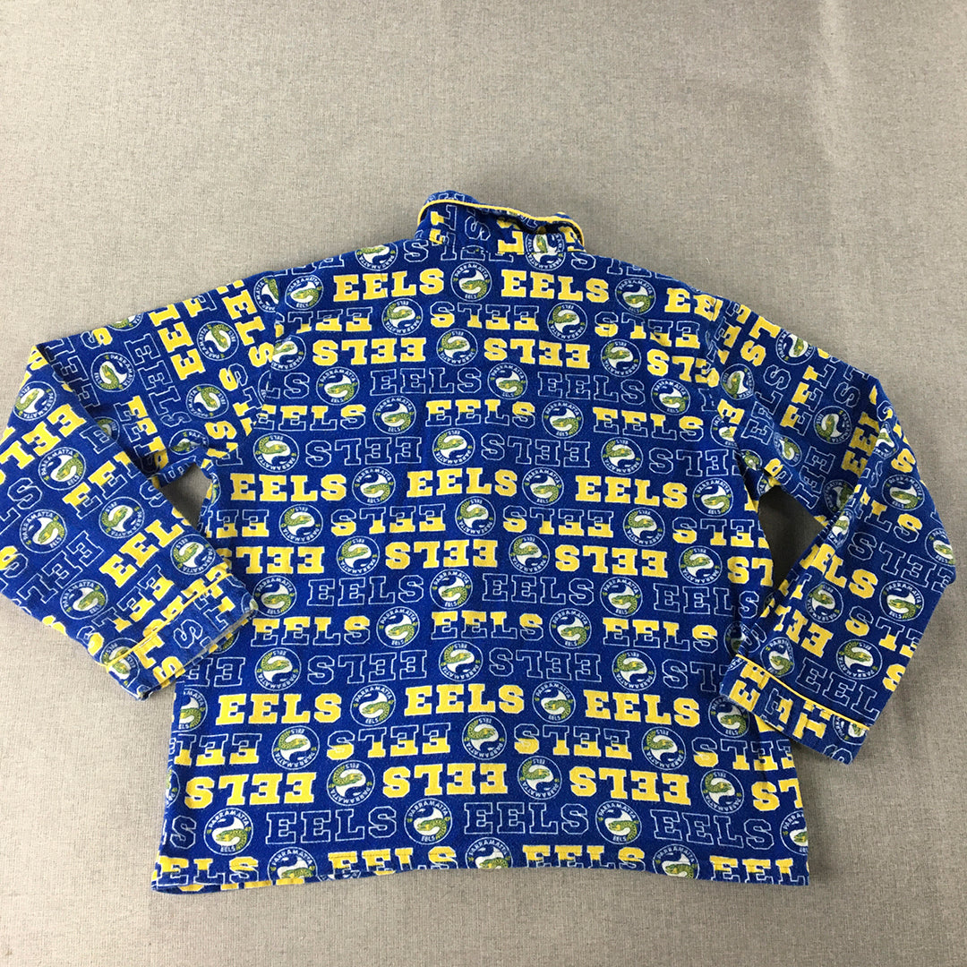 Parramatta Eels Womens Pajama Shirt Size L Blue NRL Rugby League Sleepwear