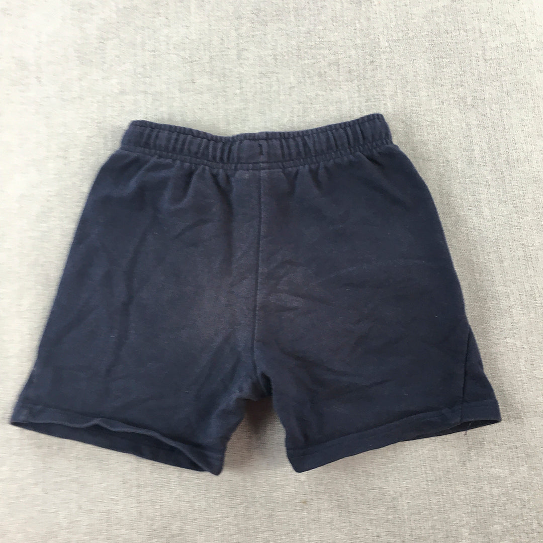 FILA Kids Boys Shorts Size 7 Navy Blue Drawstring Logo Pockets