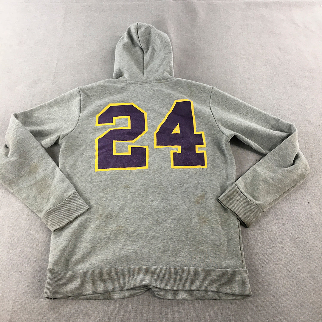 Los Angeles Lakers Mens Hoodie Sweater Size S Grey NBA LA Basketball Jumper