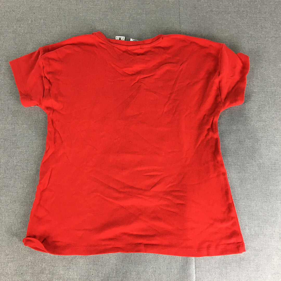 Elf Kids T-Shirt Size 14 Years Red Christmas Short Sleeve Movie Top