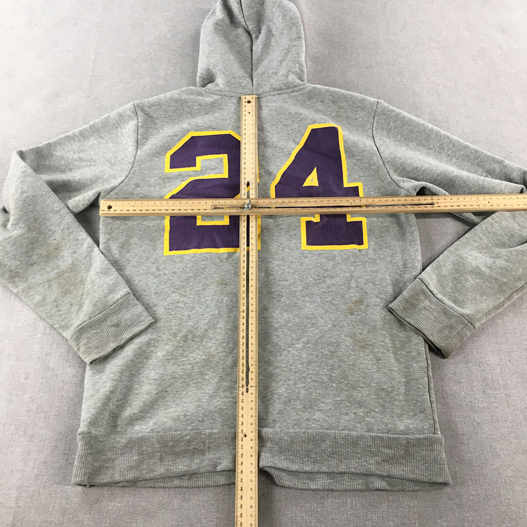 Los Angeles Lakers Mens Hoodie Sweater Size S Grey NBA LA Basketball Jumper