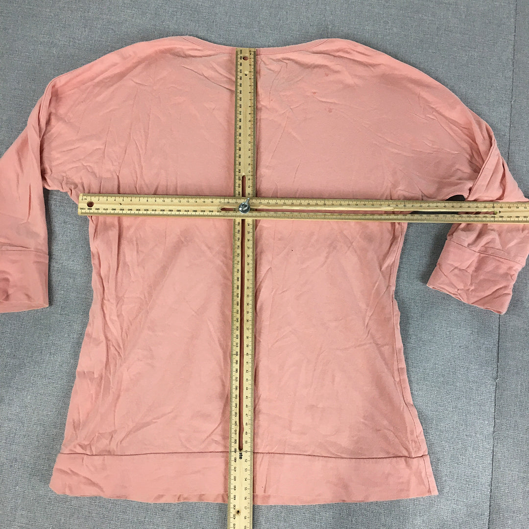 DJ & C Womens Shirt Size M Pink New York 2010 Long Sleeve Shirt