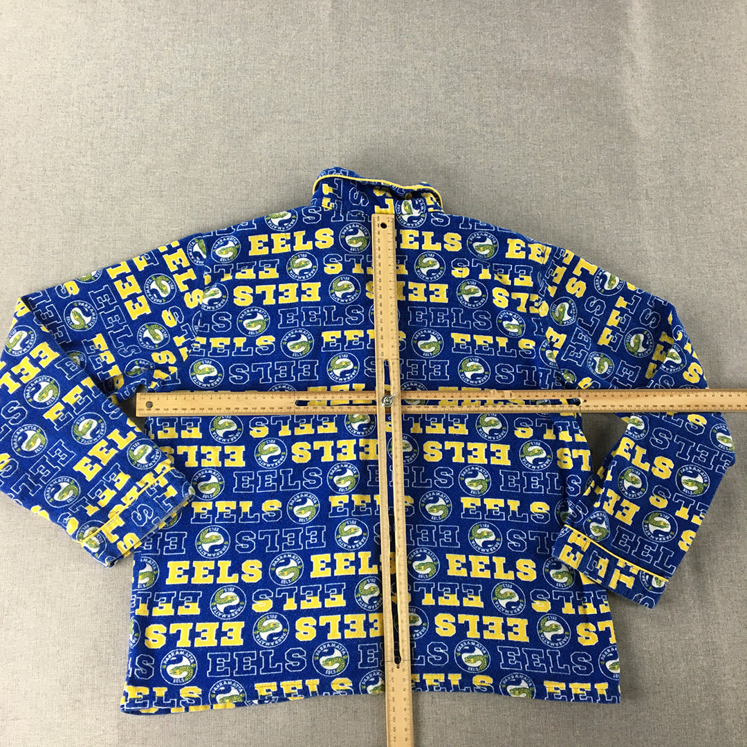 Parramatta Eels Womens Pajama Shirt Size L Blue NRL Rugby League Sleepwear