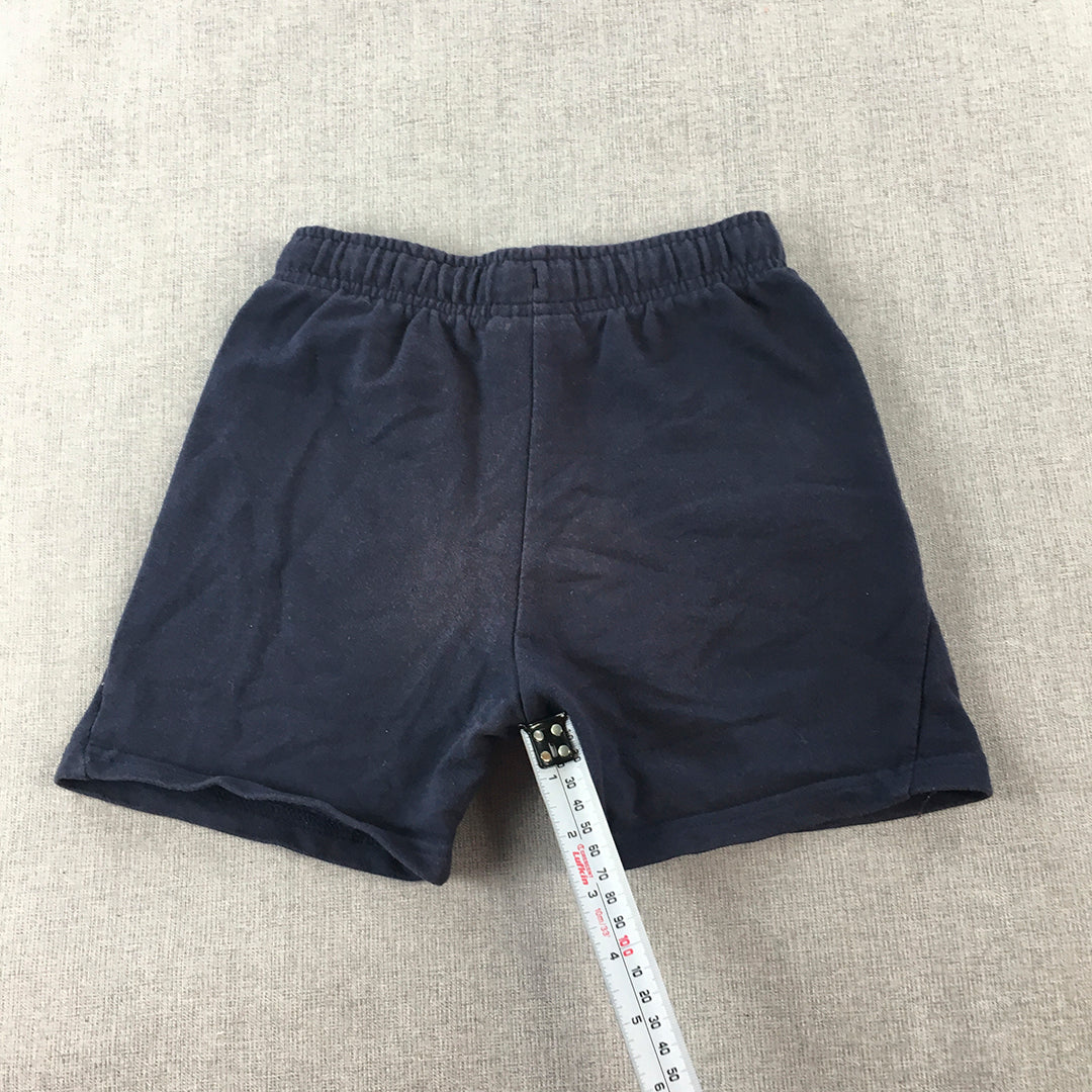 FILA Kids Boys Shorts Size 7 Navy Blue Drawstring Logo Pockets