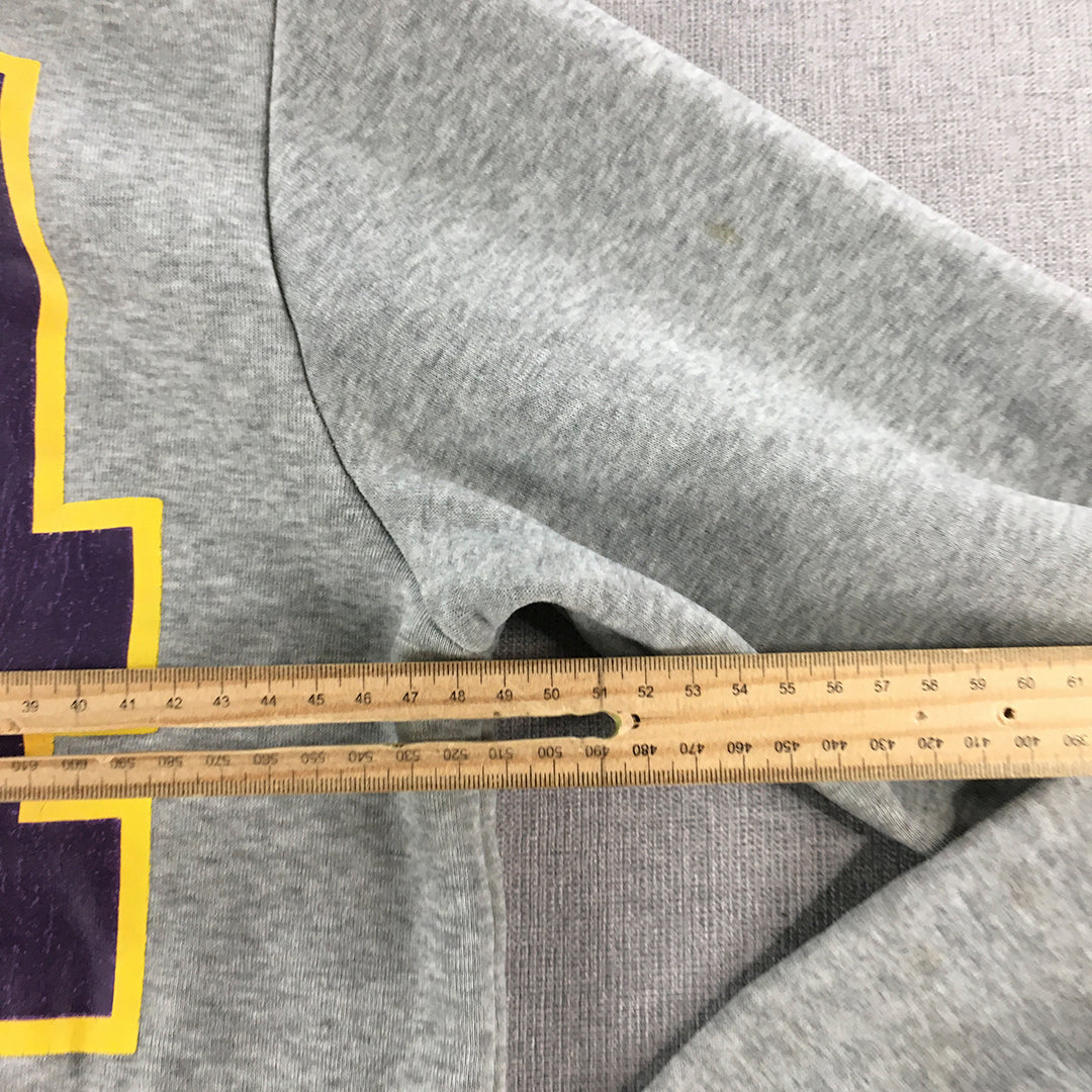 Los Angeles Lakers Mens Hoodie Sweater Size S Grey NBA LA Basketball Jumper