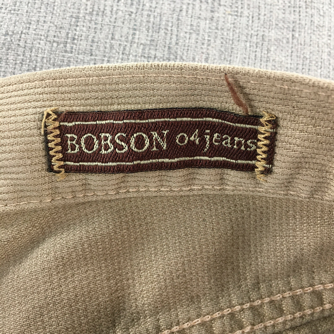 Bobson 04 Mens Jeans Size 30 x 30 Brown Corduroy Pockets Straight