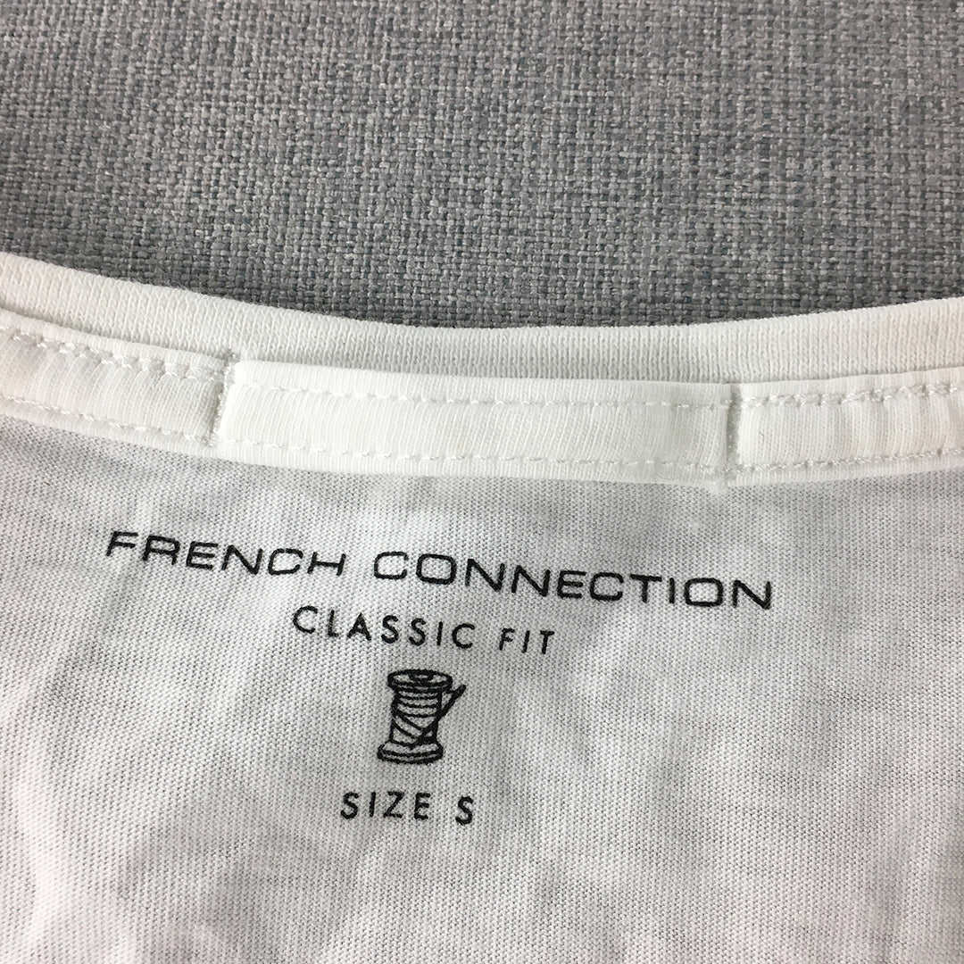 French Connection Mens T-Shirt Size S Classic Fit V-Neck Short Sleeve Tee