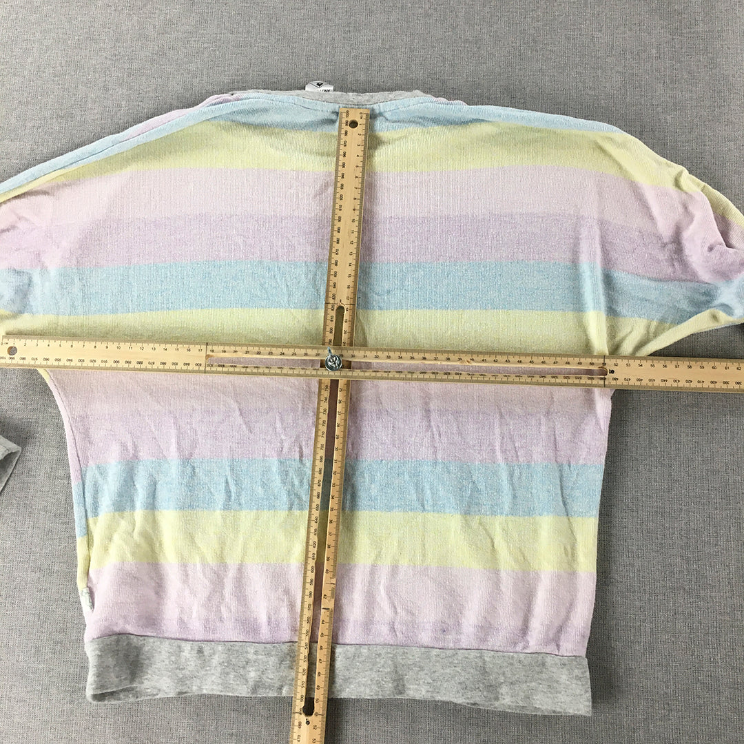 Peter Alexander Jnr Kids Girls Pajama Top Size 12 Pink Yellow Sleep Shirt