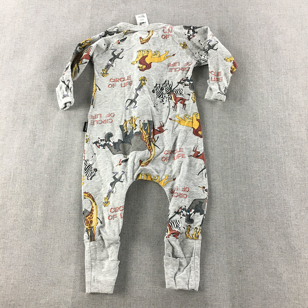 Bonds Disney The Lion King Baby Romper Jumpsuit Size 00 (3 - 6 Months) Grey