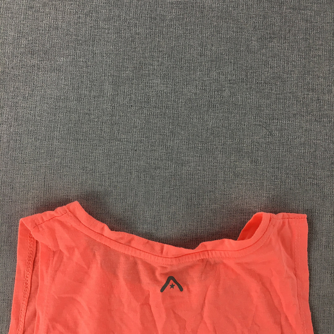 Rockwear Womens Tank Top Size 12 Coral Pink Girl Squad Sleeveless Shirt