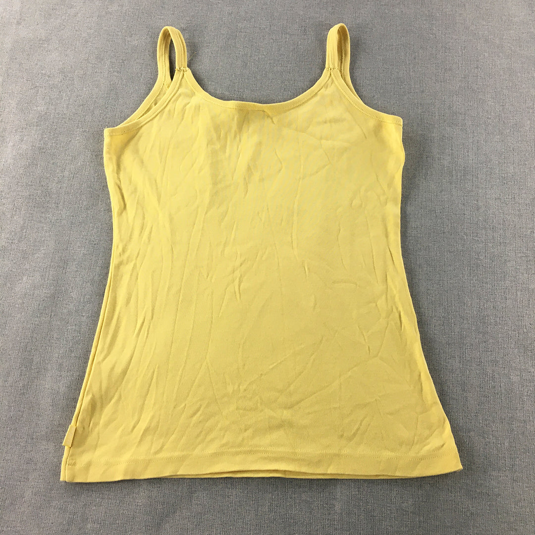 Esprit Womens Tank Top Size M Yellow Sleeveless Shirt