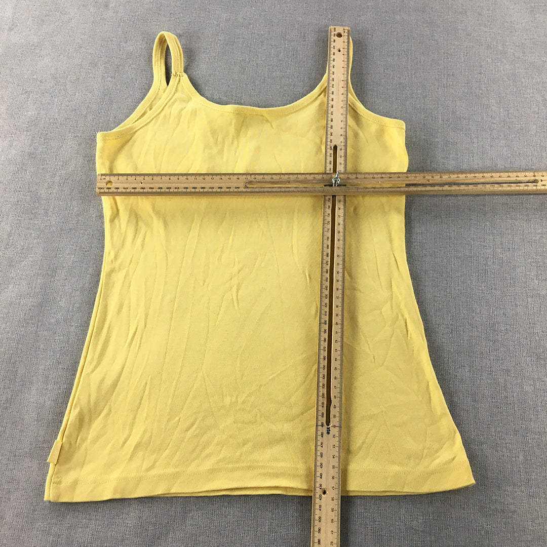 Esprit Womens Tank Top Size M Yellow Sleeveless Shirt