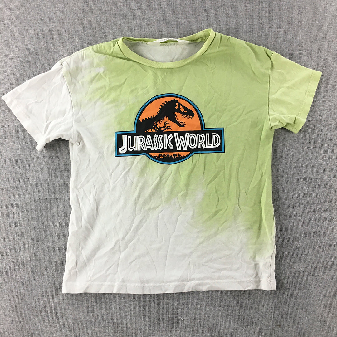 Jurassic World Kids Boys T-Shirt Size 3 - 4 Years Green White Dinosaur Park