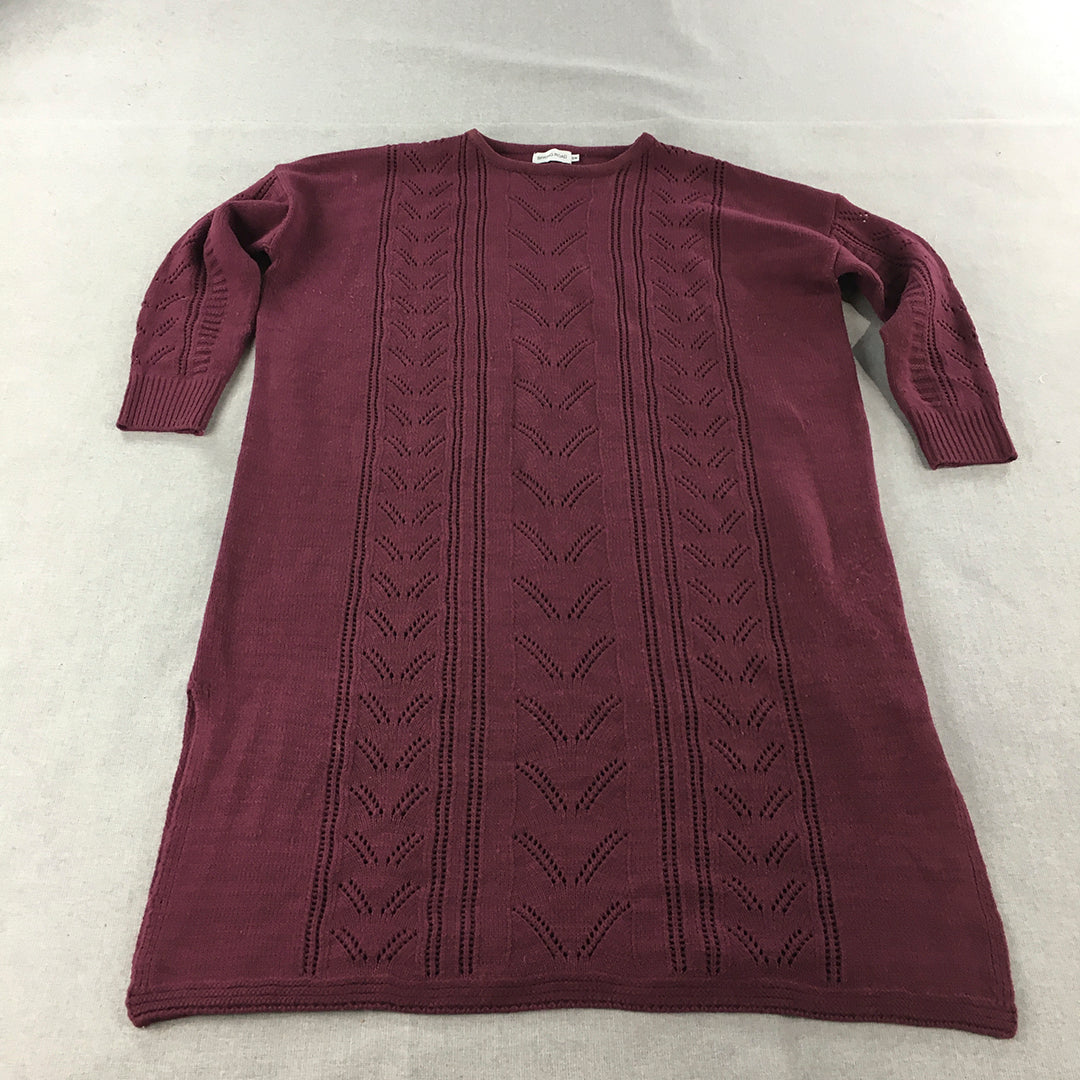 Spring Road Womens Sweater Dress Size S/M Purple Long Sleeve