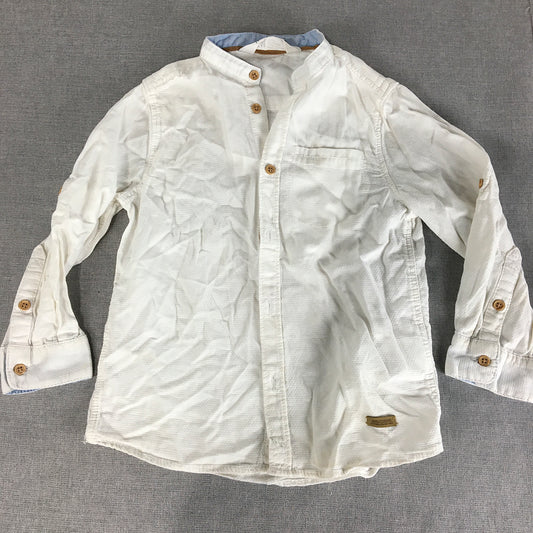 H&M Kids Boys Shirt Size 5 - 6 Years White Long Sleeve Button-Up