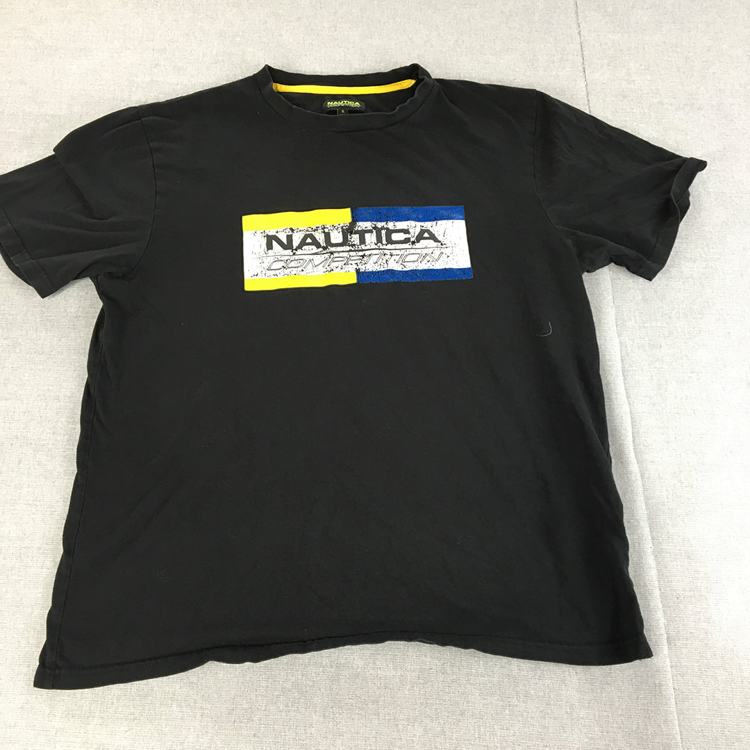 Nautica Competition Mens T-Shirt Size XL Black Logo Short Sleeve Tee