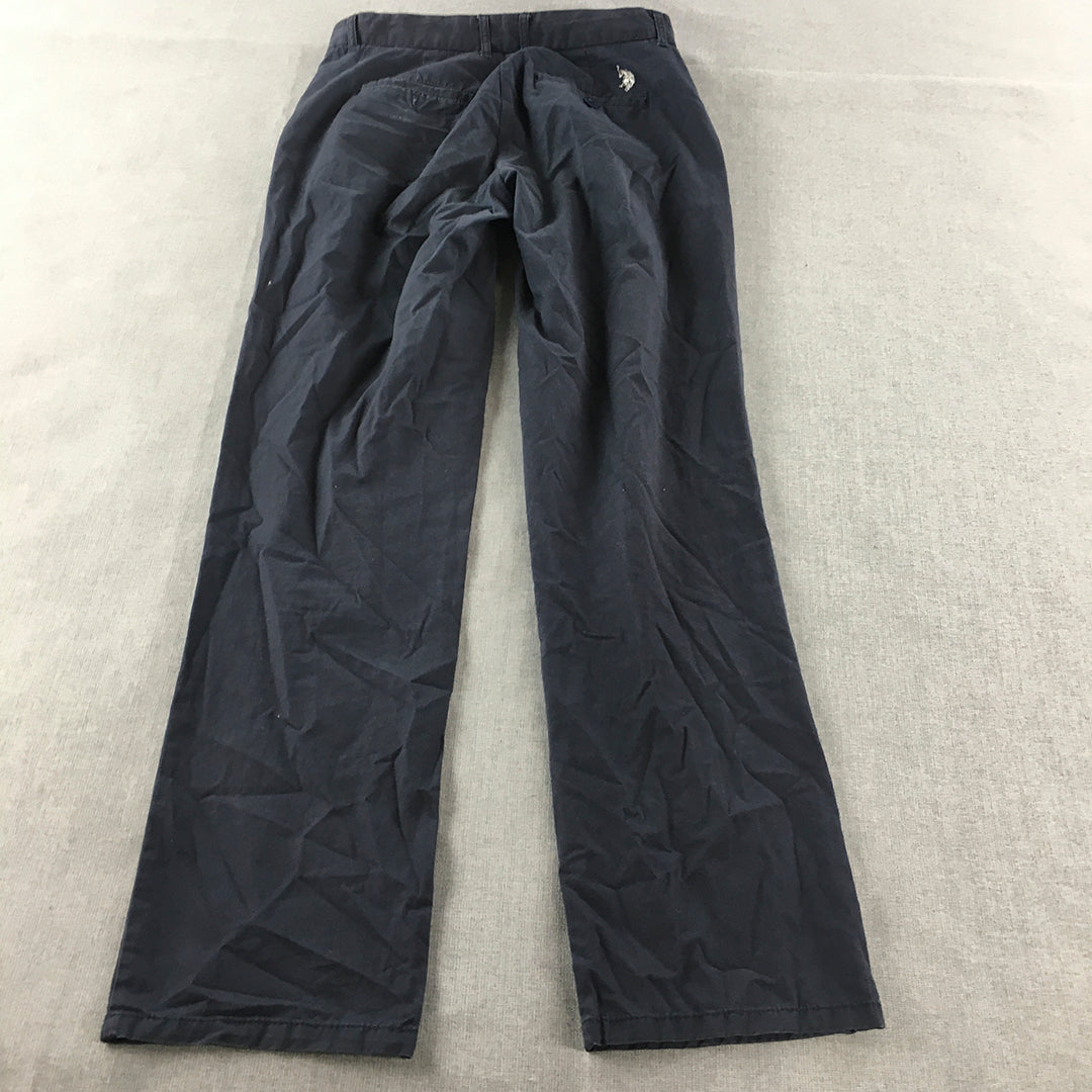 U.S. Polo Assn. Mens Chino Pants Size 30 x 31 Navy Blue Pockets