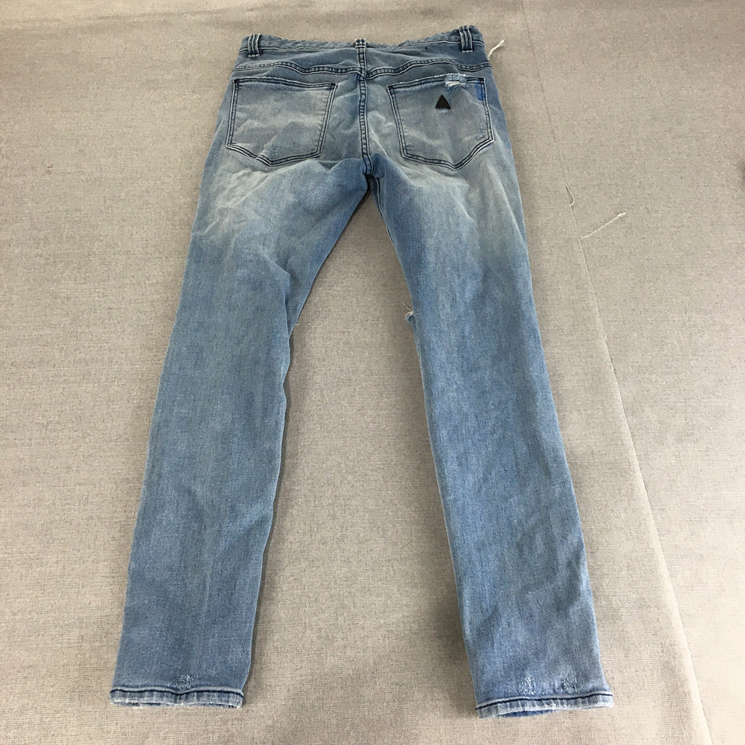 Abrand Jeans Womens Size 29 x 32 Dropped Slim Light Wash Denim Blue